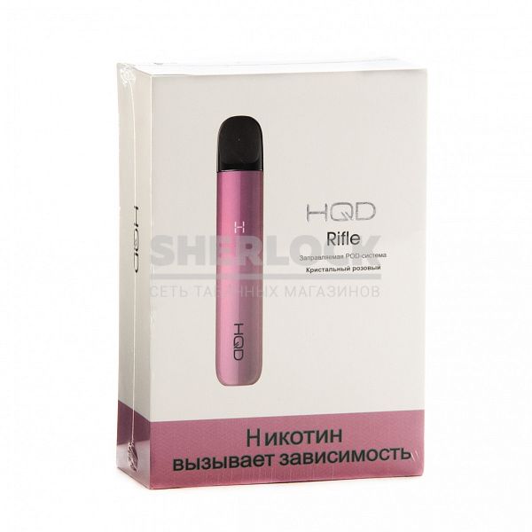 HQD Riffle (Заправляемая POD-система 450 mah+2сменных картриджей Розовый) HQD Riffle (Заправляемая POD-система 450 mah+2сменных картриджей Розовый)