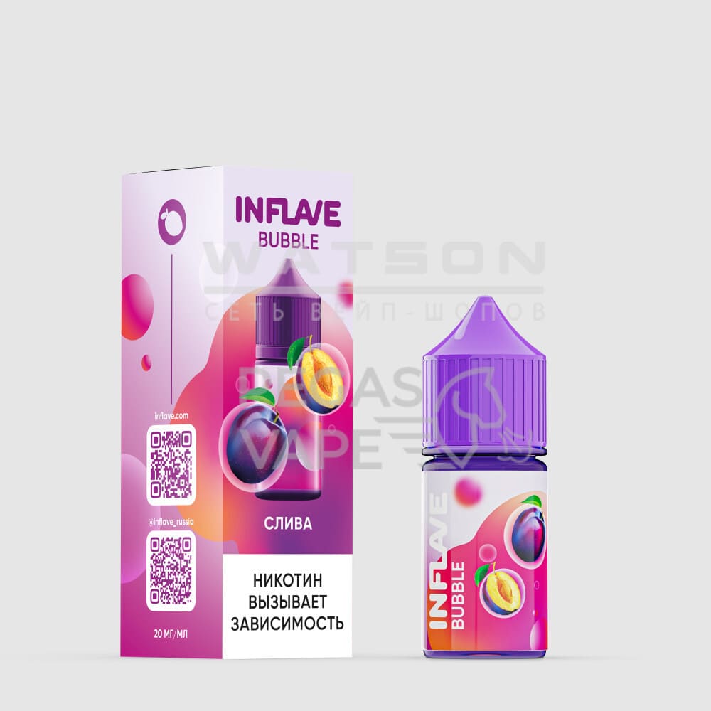 Жидкость INFLAVE BUBBLE (Слива) 30 мл 2% (20 мг/мл) Жидкость INFLAVE BUBBLE (Слива) 30 мл 2% (20 мг/мл)