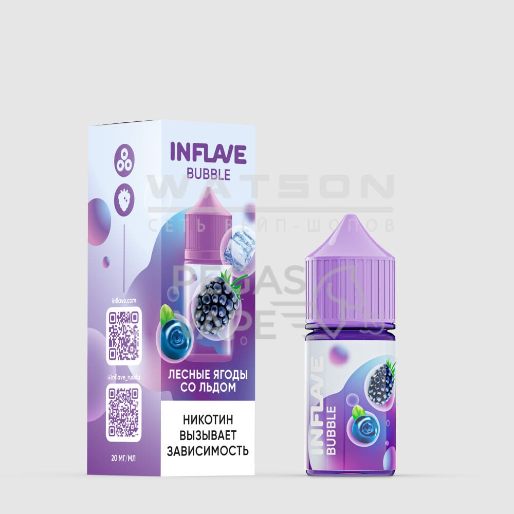Жидкость INFLAVE BUBBLE (Лесные ягоды со льдом) 30 мл 2% (20 мг/мл) Жидкость INFLAVE BUBBLE (Лесные ягоды со льдом) 30 мл 2% (20 мг/мл)