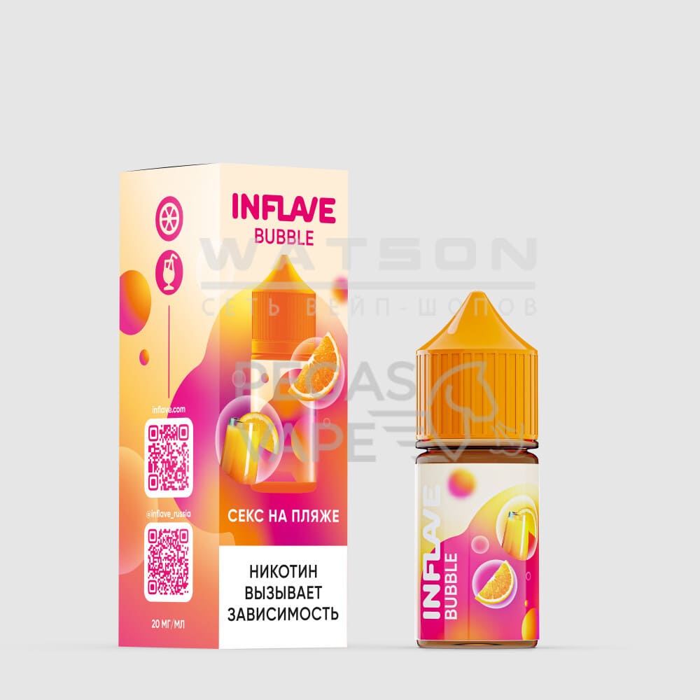 Жидкость INFLAVE BUBBLE (Секс на пляже) 30 мл 2% (20 мг/мл) Жидкость INFLAVE BUBBLE (Секс на пляже) 30 мл 2% (20 мг/мл)