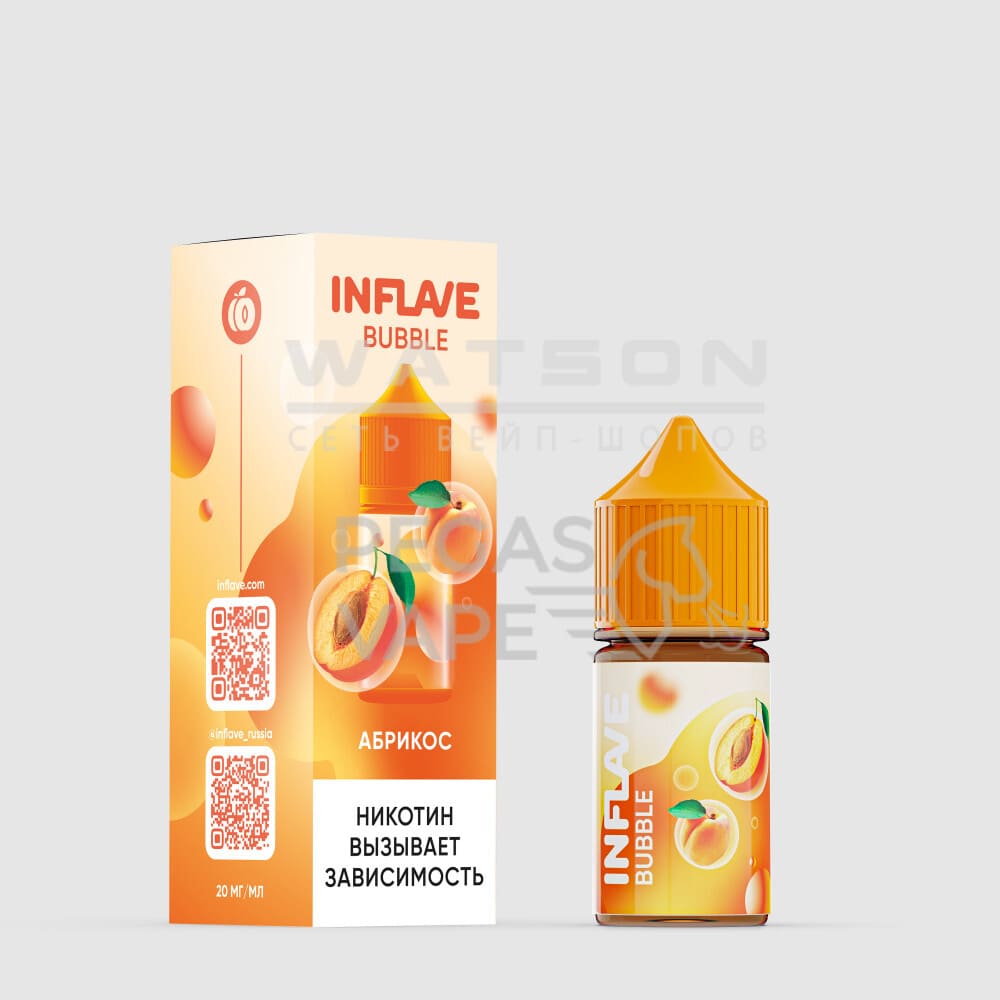 Жидкость INFLAVE BUBBLE (Абрикос) 30 мл 2% (20 мг/мл) Жидкость INFLAVE BUBBLE (Абрикос) 30 мл 2% (20 мг/мл)