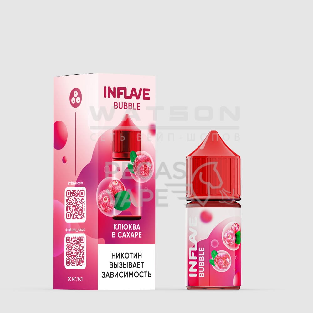 Жидкость INFLAVE BUBBLE (Клюква в сахаре) 30 мл 2% (20 мг/мл) Жидкость INFLAVE BUBBLE (Клюква в сахаре) 30 мл 2% (20 мг/мл)