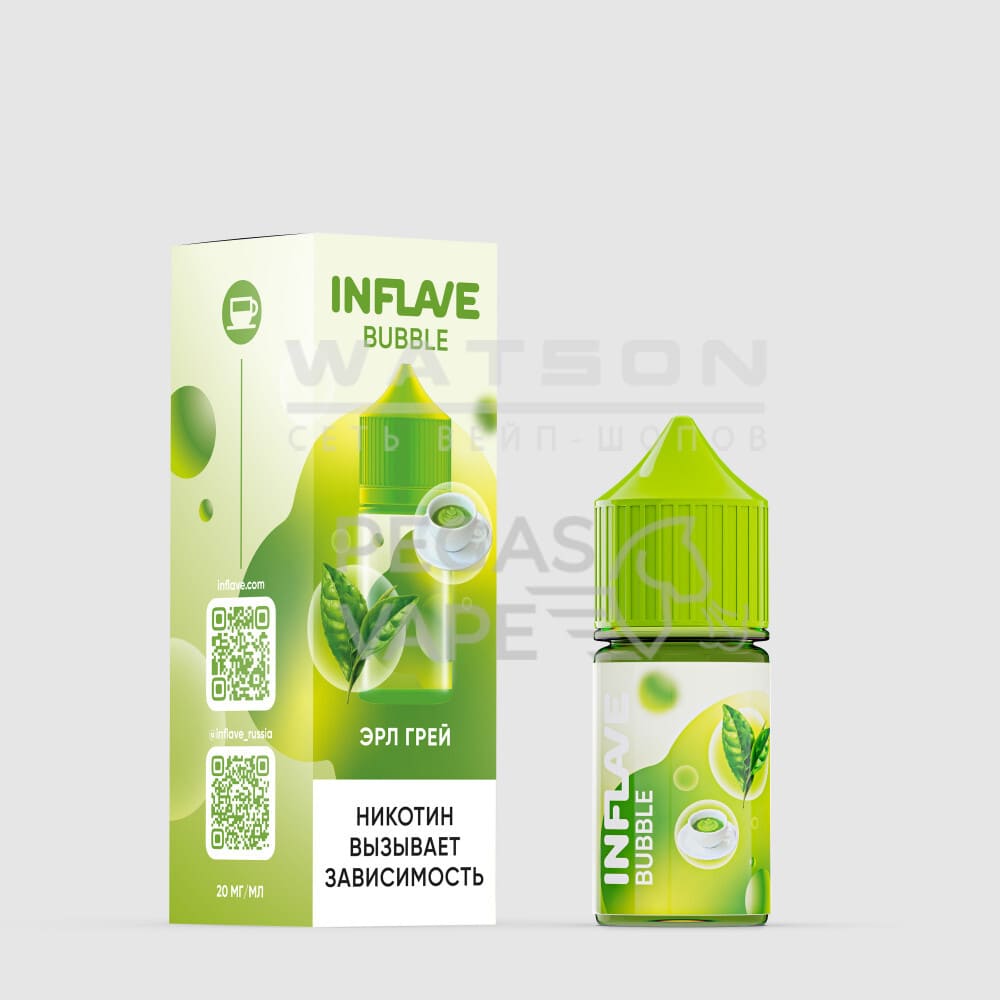 Жидкость INFLAVE BUBBLE (Эрл грэй) 30 мл 2% (20 мг/мл) Жидкость INFLAVE BUBBLE (Эрл грэй) 30 мл 2% (20 мг/мл)