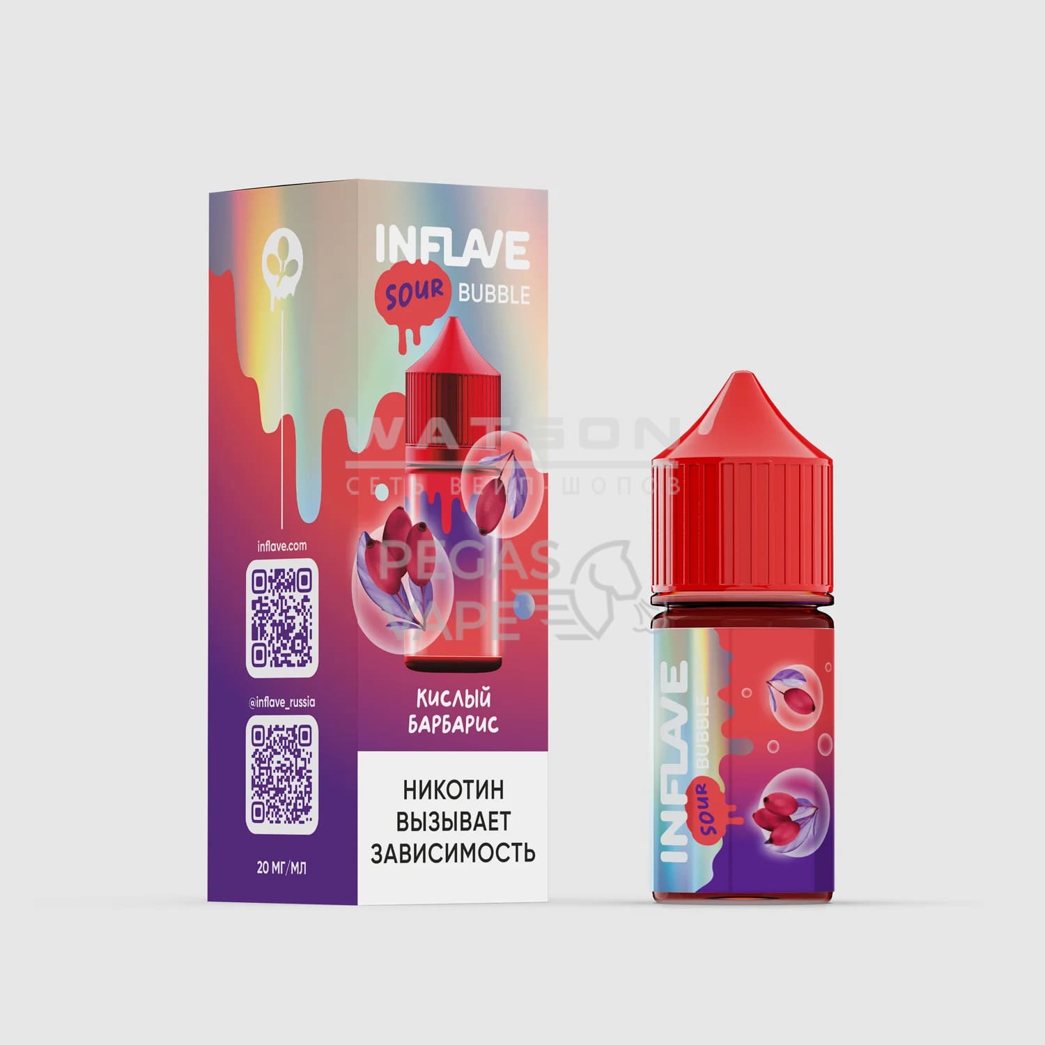 Жидкость INFLAVE BUBBLE (Кислый барбарис) 30 мл 2% (20 мг/мл) Жидкость INFLAVE BUBBLE (Кислый барбарис) 30 мл 2% (20 мг/мл)