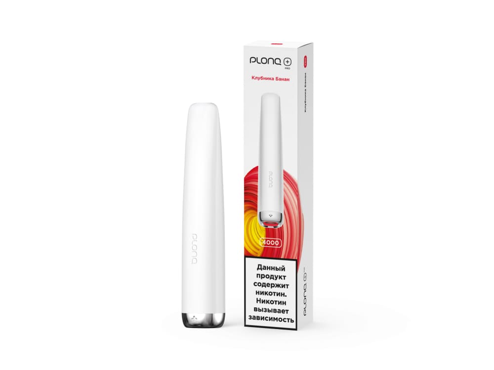 Электронная сигарета PLONQ PLUS PRO 4000 (Клубника Банан) Электронная сигарета PLONQ PLUS PRO 4000 (Клубника Банан)