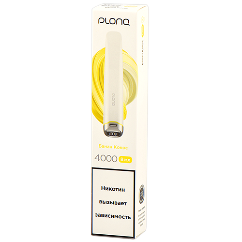 Электронная сигарета PLONQ PLUS PRO 4000 (Банан Кокос) Электронная сигарета PLONQ PLUS PRO 4000 (Банан Кокос)