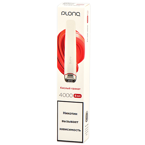 Электронная сигарета PLONQ PLUS PRO 4000 (Кислый гранат) Электронная сигарета PLONQ PLUS PRO 4000 (Кислый гранат)