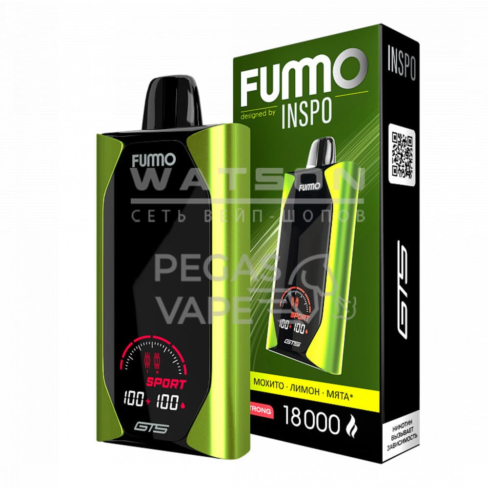 Электронная сигарета Fummo GTS 18000 (Мохито лимон мята) Электронная сигарета Fummo GTS 18000 (Мохито лимон мята)