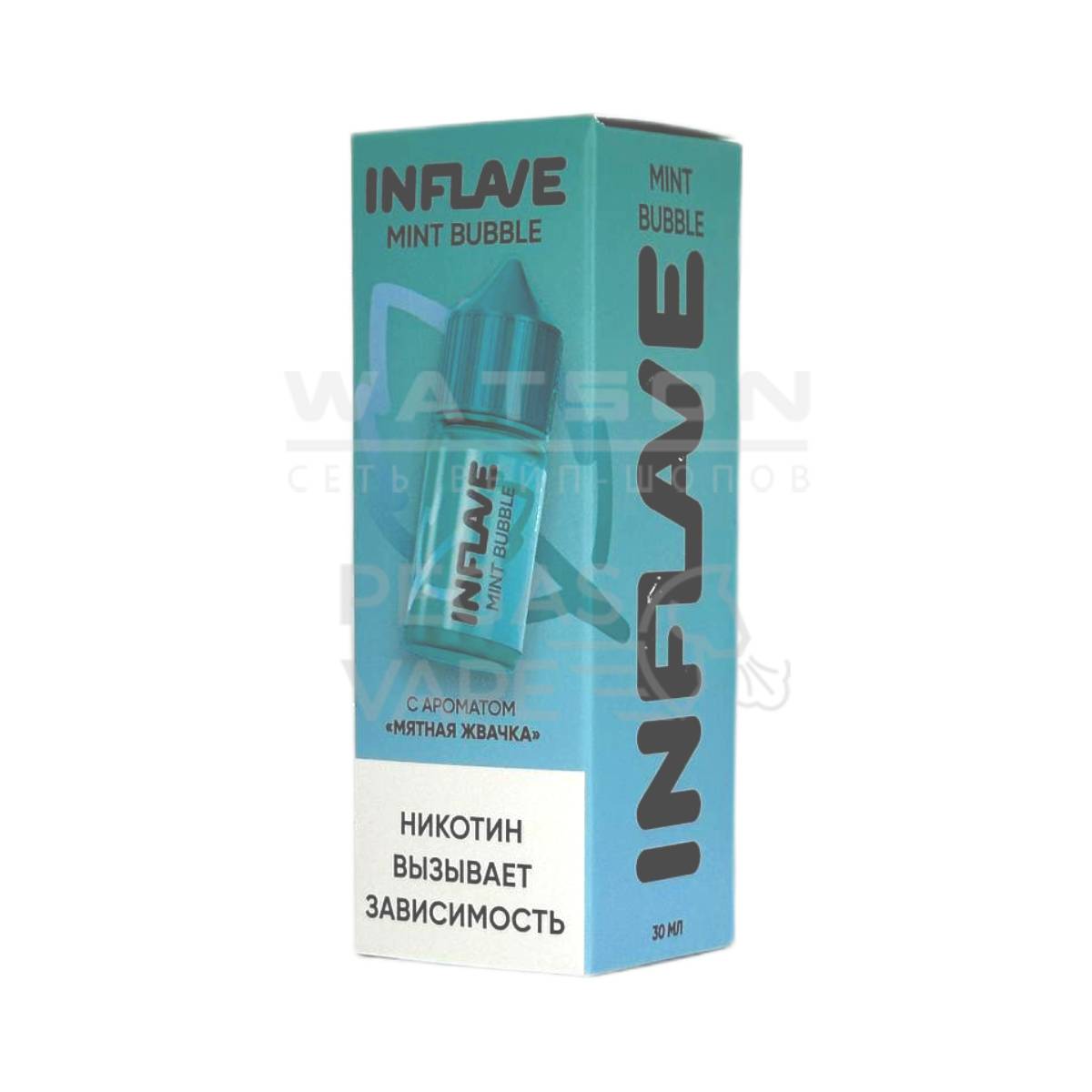 Жидкость INFLAVE BUBBLE (Мятная жвачка) 30 мл 2% (20 мг/мл) Жидкость INFLAVE BUBBLE (Мятная жвачка) 30 мл 2% (20 мг/мл)
