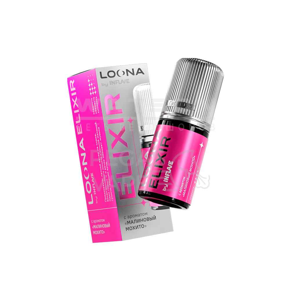 Жидкость LOONA ELIXIR by INFLAVE (Малиновый мохито) 30 мл 2% (20 мг/мл) Жидкость LOONA ELIXIR by INFLAVE (Малиновый мохито) 30 мл 2% (20 мг/мл)