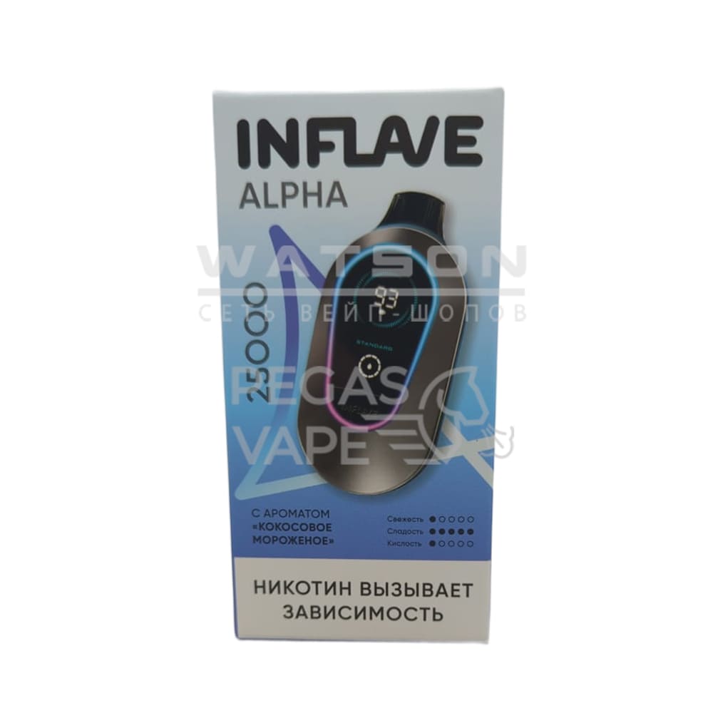 Электронная сигарета INFLAVE ALPHA 25000 (Кокосовое мороженое) Электронная сигарета INFLAVE ALPHA 25000 (Кокосовое мороженое)