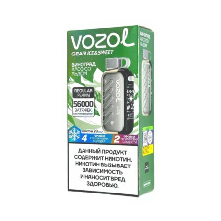 Электронная сигарета VOZOL GEAR ICE & SWEET 56000 (Виноград алоэ со льдом)