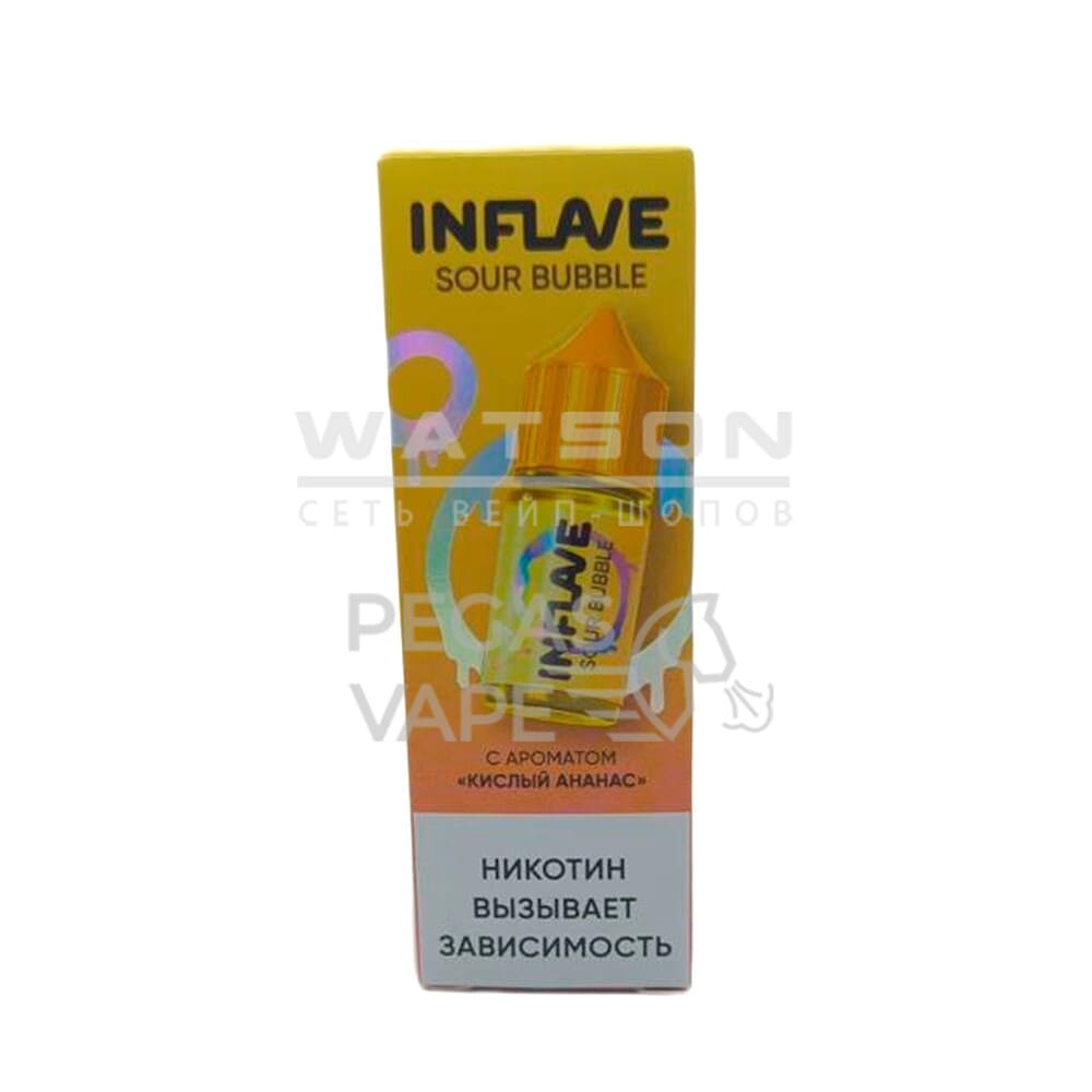 Жидкость INFLAVE BUBBLE ICE (Холодный кислый ананас) 30 мл 2% (20 мг/мл) Жидкость INFLAVE BUBBLE ICE (Холодный кислый ананас) 30 мл 2% (20 мг/мл)