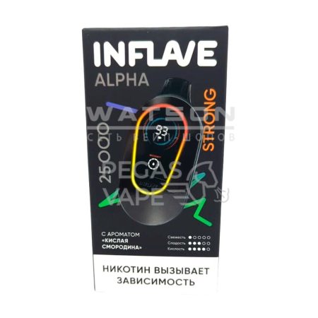 Электронная сигарета INFLAVE ALPHA 25000 STRONG (Кислая смородина)