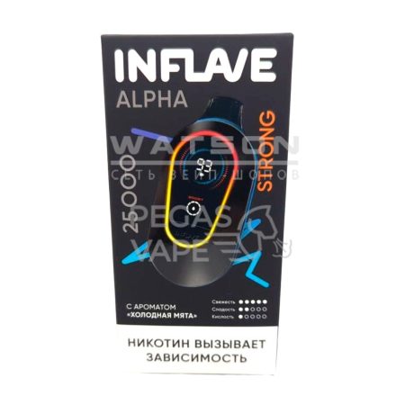 Электронная сигарета INFLAVE ALPHA 25000 STRONG (Холодная мята)