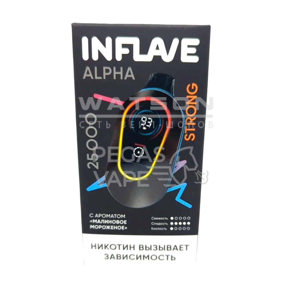 Электронная сигарета INFLAVE ALPHA 25000 STRONG (Малиновое мороженое) Электронная сигарета INFLAVE ALPHA 25000 STRONG (Малиновое мороженое)