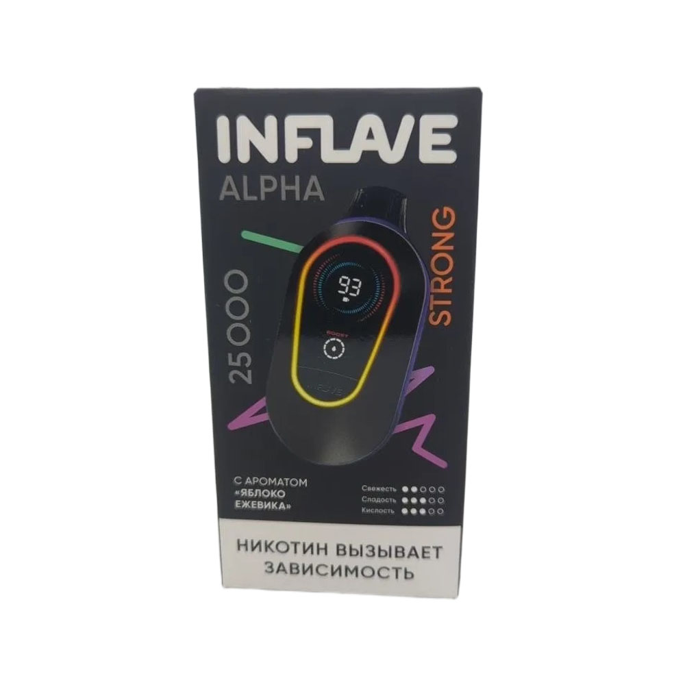 Электронная сигарета INFLAVE ALPHA 25000 STRONG (Яблоко ежевика) Электронная сигарета INFLAVE ALPHA 25000 STRONG (Яблоко ежевика)