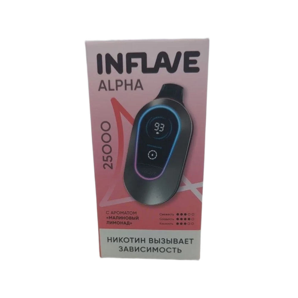 Электронная сигарета INFLAVE ALPHA 25000 (Малиновый лимонад) Электронная сигарета INFLAVE ALPHA 25000 (Малиновый лимонад)