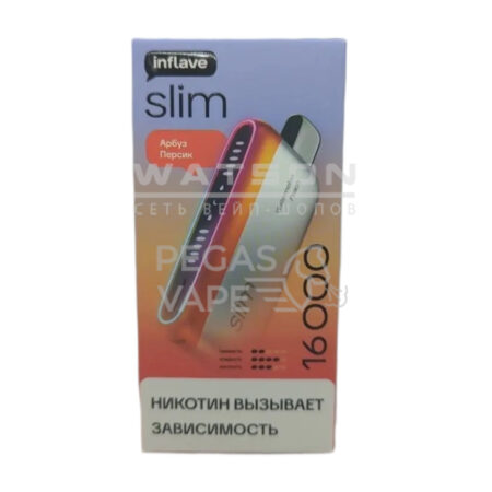 Электронная сигарета INFLAVE SLIM 16000 (Арбуз персик)