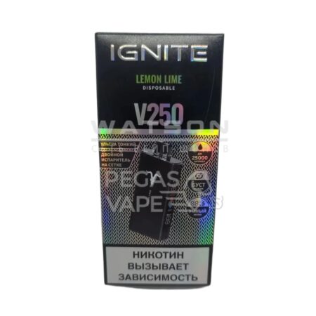 Электронная сигарета IGNITE V-250 BLACK (Лимон лайм)