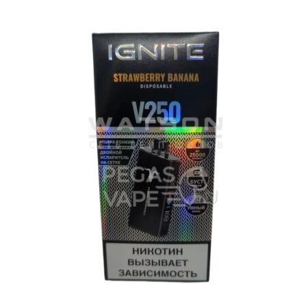 Электронная сигарета IGNITE V-250 BLACK (Клубника банан)