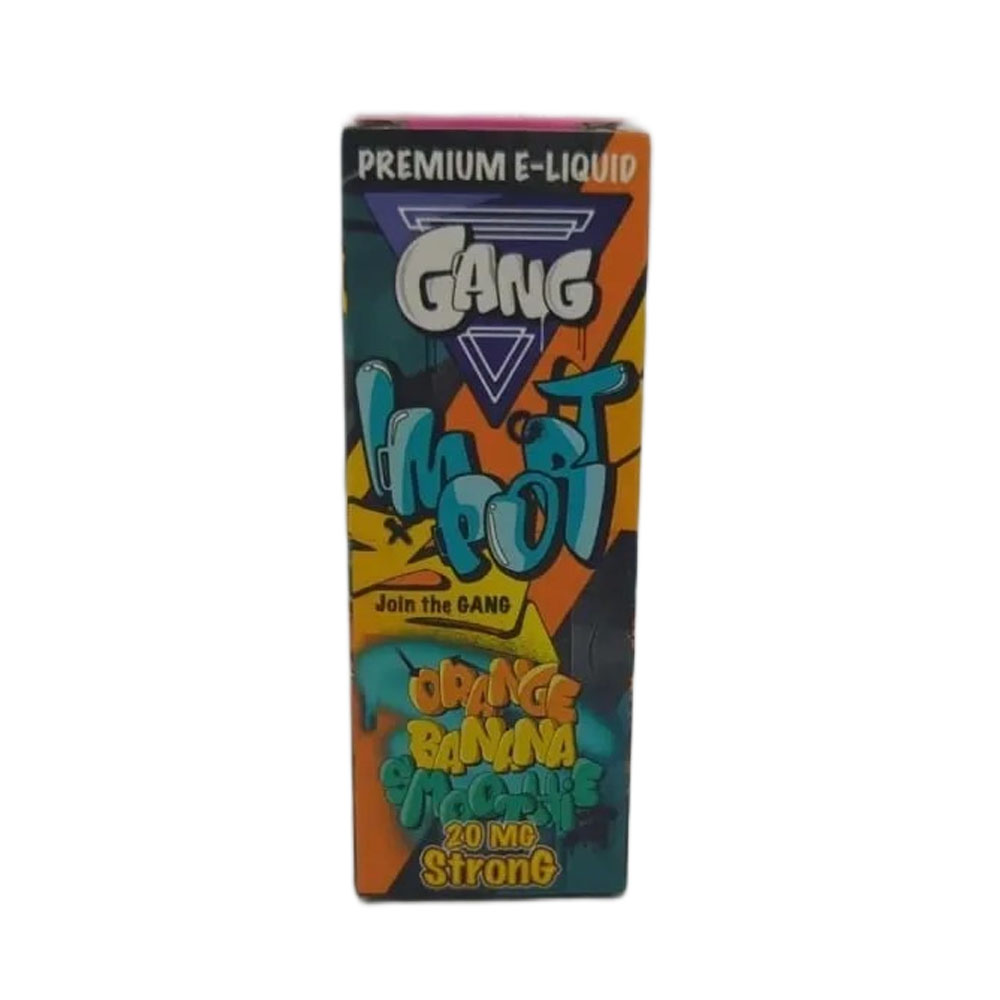 Жидкость Gang IMPORT Strong (Апельсин банан смузи) 30 мл 2% (20 мг/мл) Strong Жидкость Gang IMPORT Strong (Апельсин банан смузи) 30 мл 2% (20 мг/мл) Strong