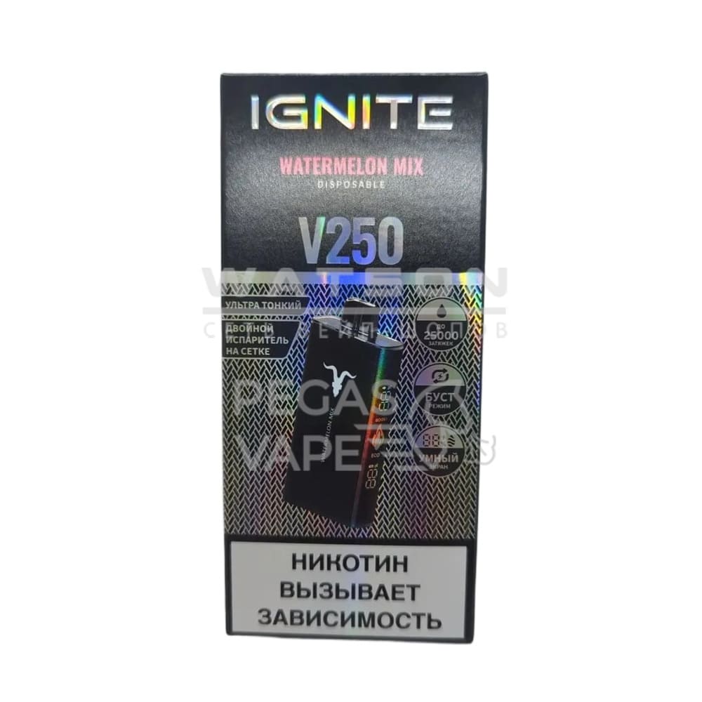 Электронная сигарета IGNITE V-250 BLACK (Арбузный микс) Электронная сигарета IGNITE V-250 BLACK (Арбузный микс)