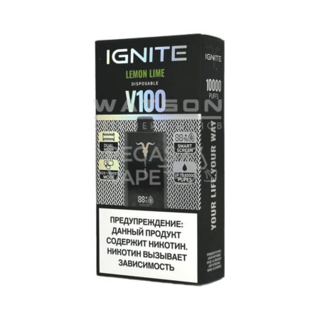 Электронная сигарета IGNITE V-100 (10000) (Лимон лайм)