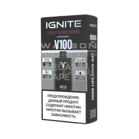 Электронная сигарета IGNITE V-100 (10000) (Энергетик лесные ягоды)