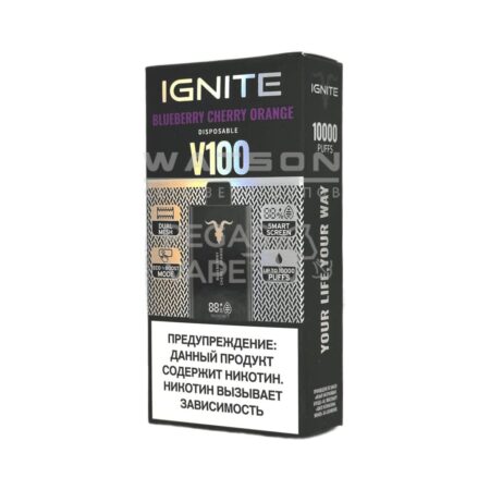 Электронная сигарета IGNITE V-100 (10000) (Черника вишня апельсин)