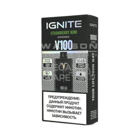 Электронная сигарета IGNITE V-100 (10000) (Клубника киви)