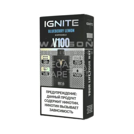 Электронная сигарета IGNITE V-100 (10000) (Черника лимон)